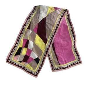 EMILIO PUCCI MID CENTURY MODERN CREPE SILK SCARF 💛